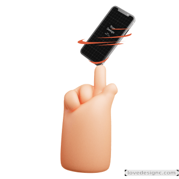 火遍全网的3D胖手样机-爱设计爱分享c