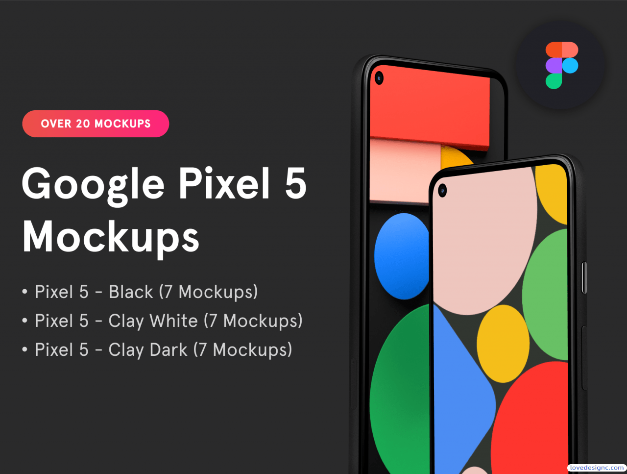 Google Pixel 5样机mockup模板，安卓手机样机mockup figma源文件-0406-爱设计爱分享c