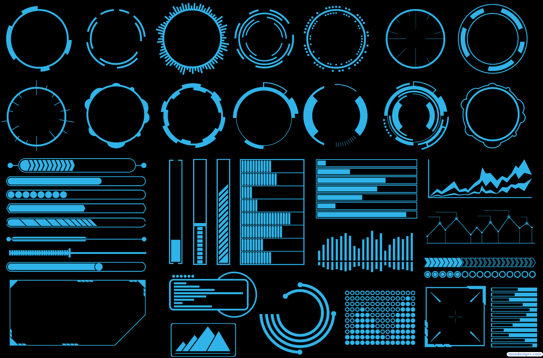 未来的可视化界面元素矢量素材源文件-爱设计爱分享c