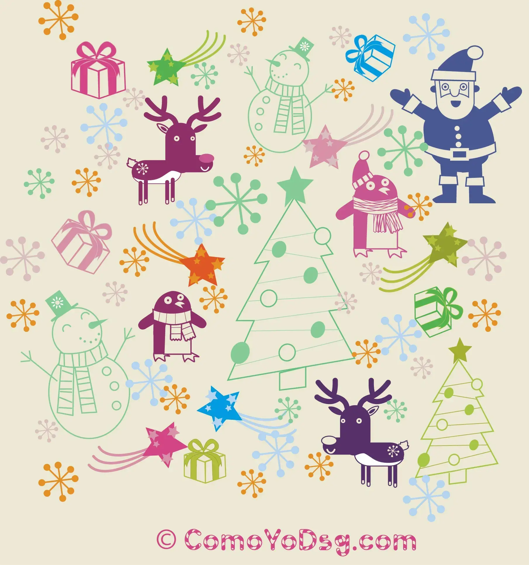 圣诞节图案免费下载-爱设计爱分享c