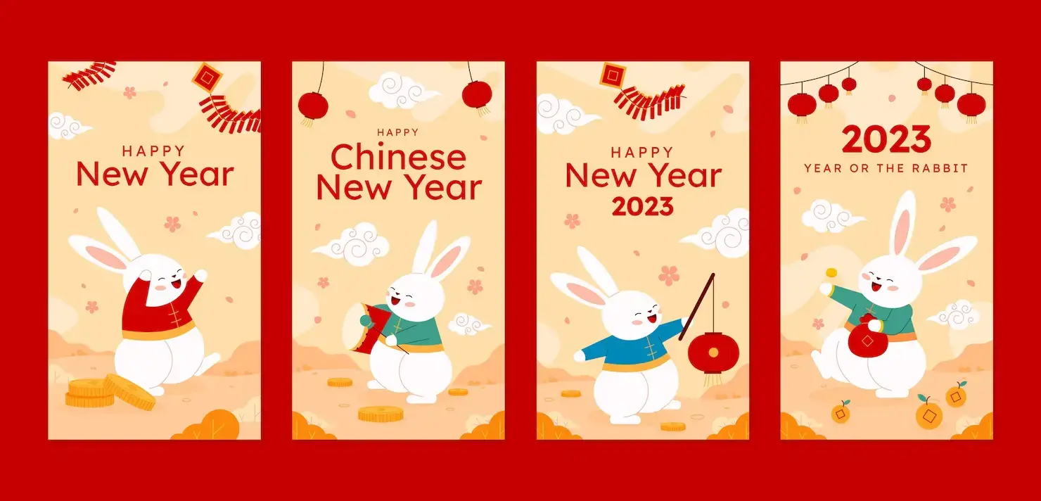 免费矢量平面中国新年海报-爱设计爱分享c