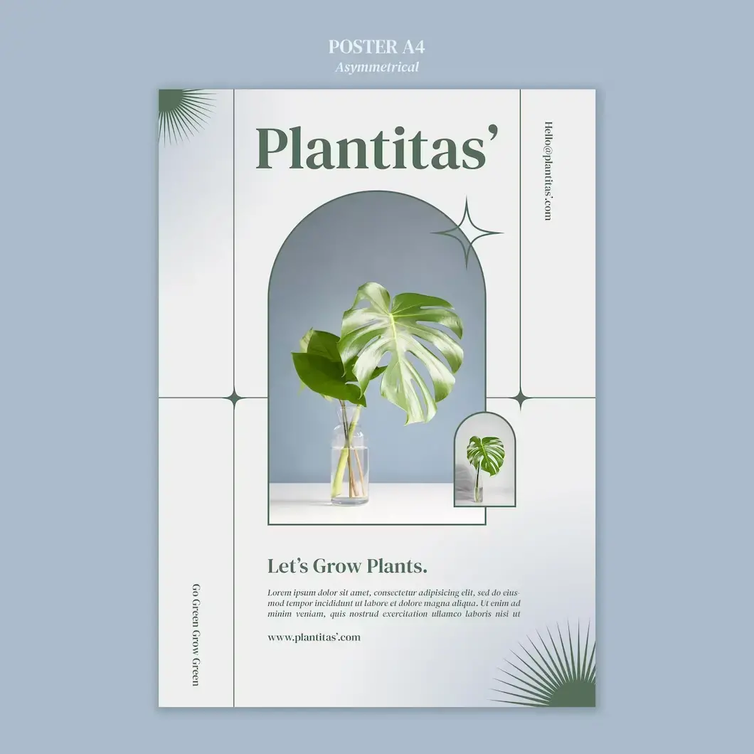免费PSD种植植物海报模板-爱设计爱分享c