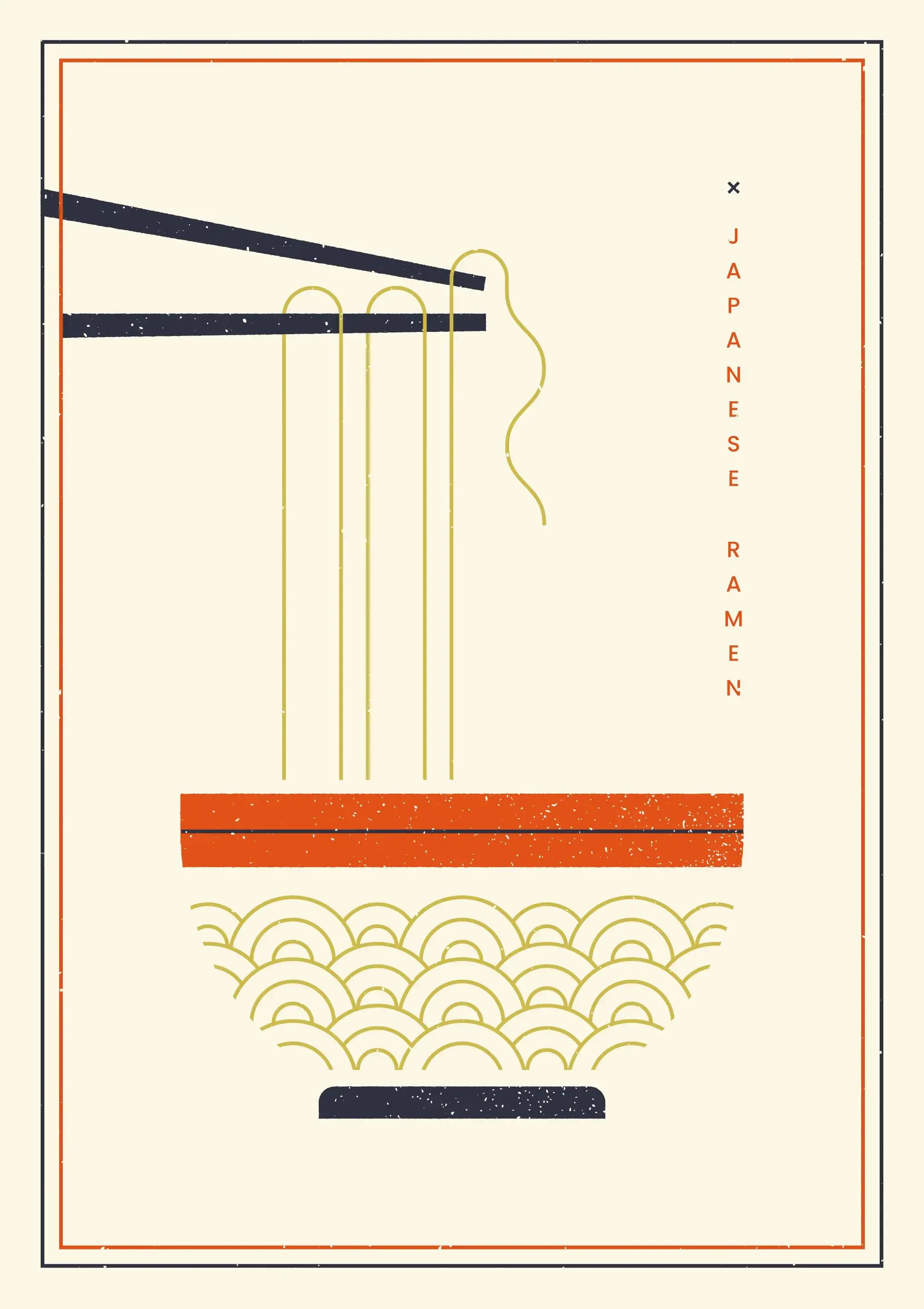 免费筷子上的矢量面条海报模板-爱设计爱分享c