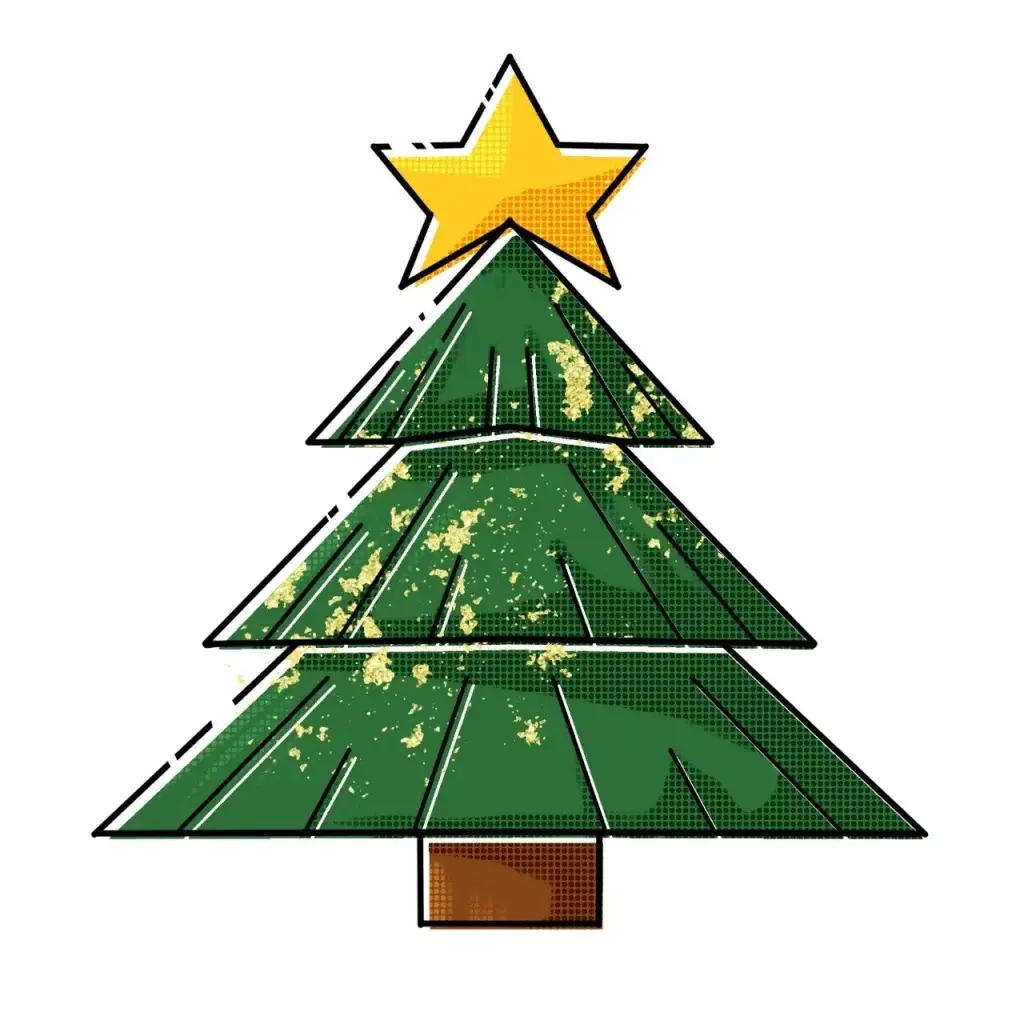 108款圣诞节圣诞树老人袜子手绘铃铛麋鹿卡通装饰元素PNG免扣设计素材-爱设计爱分享c