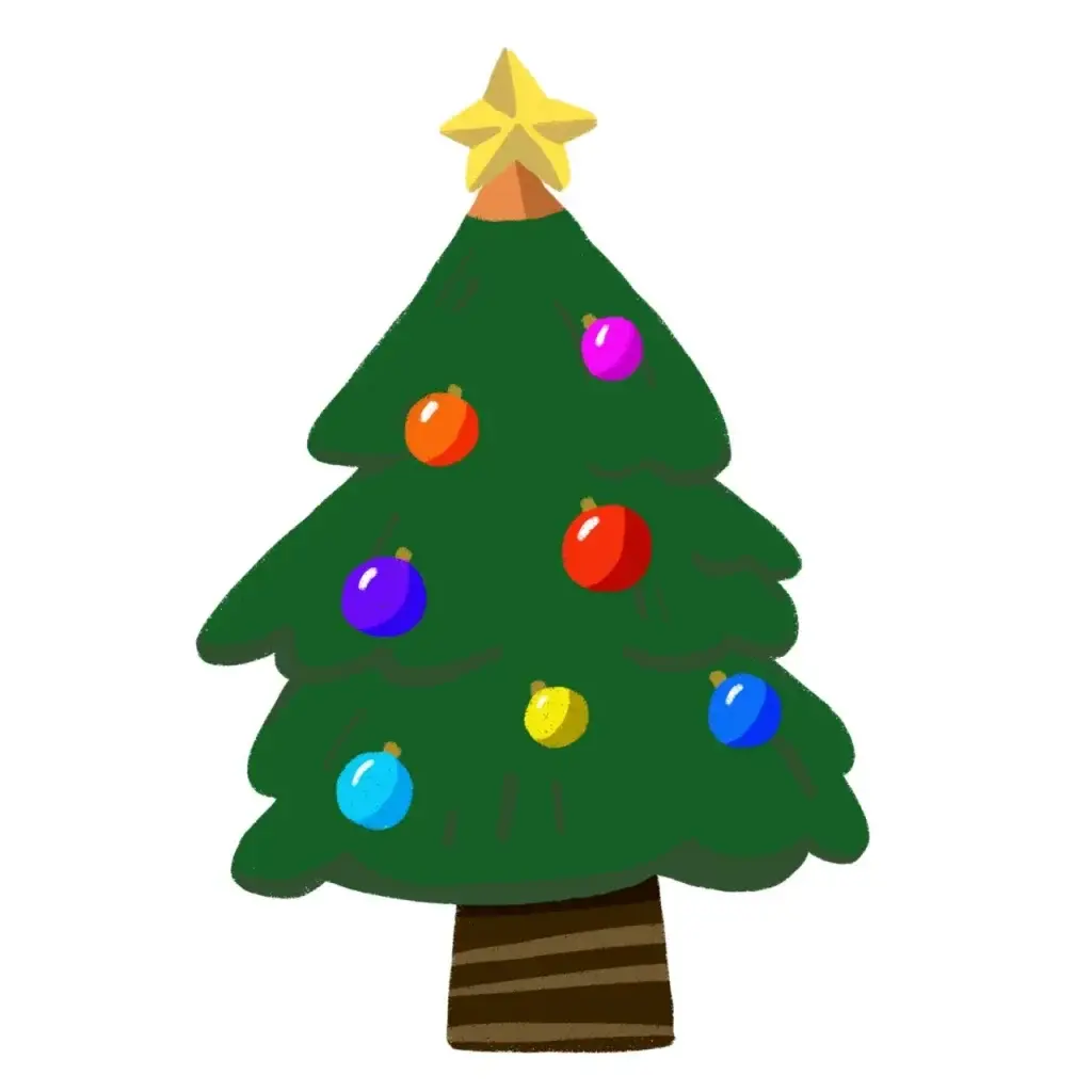 108款圣诞节圣诞树老人袜子手绘铃铛麋鹿卡通装饰元素PNG免扣设计素材-爱设计爱分享c