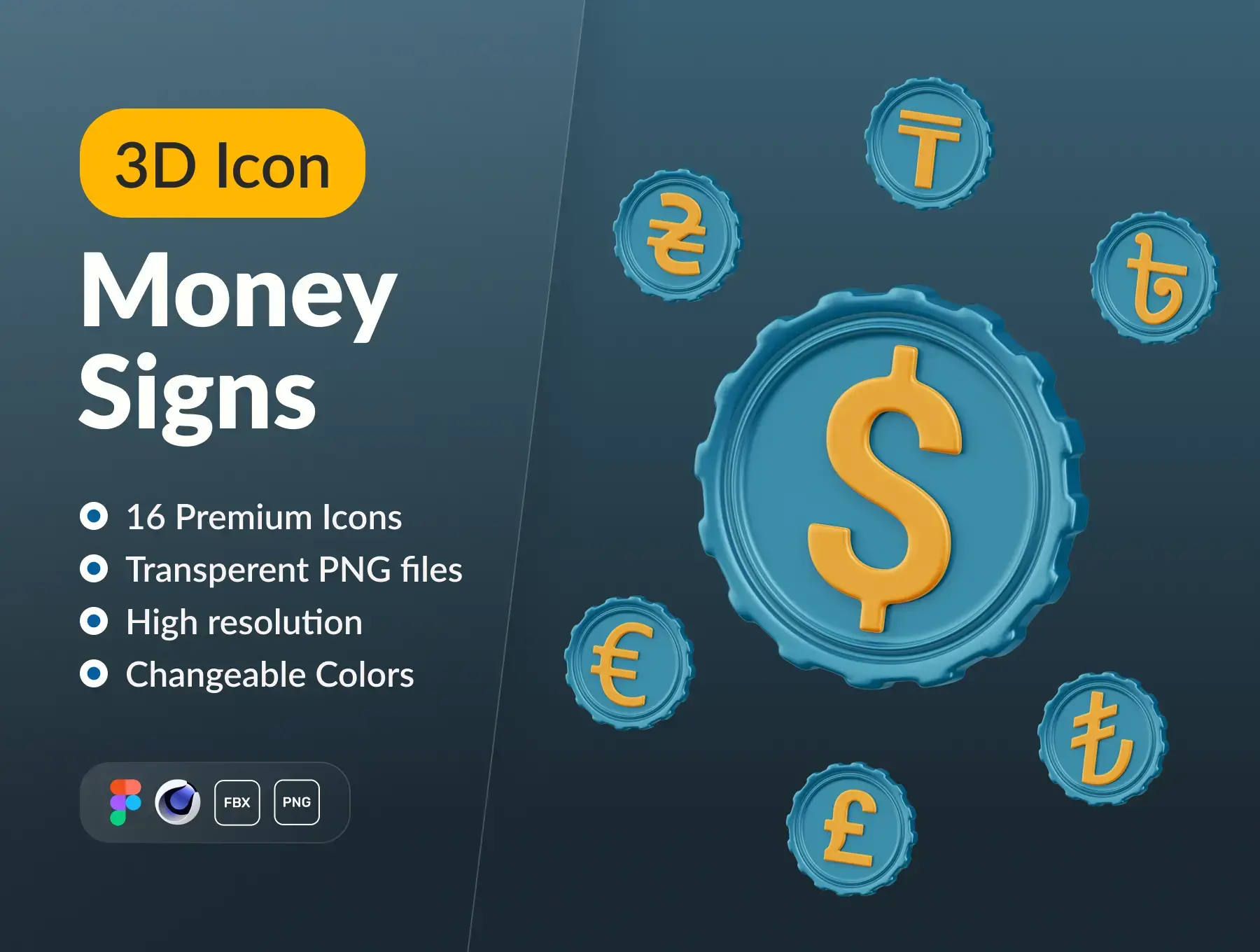 高质量三维渲染金融虚拟货币3D图标素材下载-爱设计爱分享c